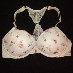 Floral PINK Victoria's Secret push up bra